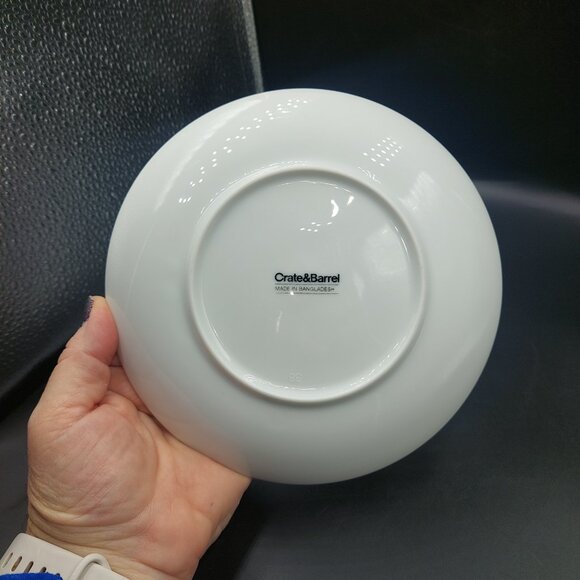 CRATE & BARREL CHRISTMAS HOLIDAY SNOWMAN 7" PLATE EUC REPLACEMENT - Picture 3 of 4